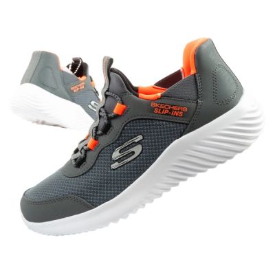 Skechers Bounder Slip-ins Junior Kinder Sportschuhe Grau