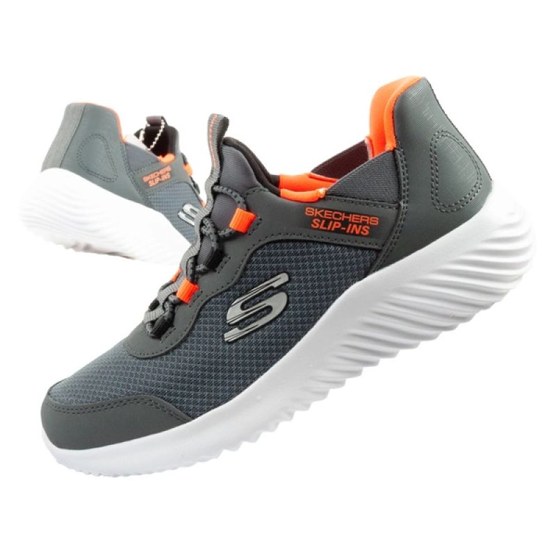 Skechers Bounder Slip-ins Junior Kinder Sportschuhe Grau