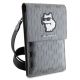 3. Karl Lagerfeld Case KLWBSAKHPCG Handtasche – Silbernes Saffiano-Monogramm Choupette