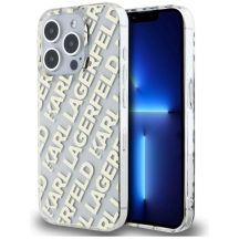 Karl Lagerfeld IML Fullover Logo Hülle für iPhone 15 Pro – Gold