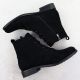 4. Schwarze Damen-Ankle-Boots aus durchbrochenem Wildleder, S.Barski HY52-535