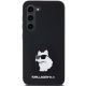 3. Karl Lagerfeld Silikon Choupette Metal Pin Hülle für Samsung Galaxy S24 – Schwarz