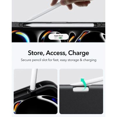 3. ESR Flip Hybrid Hülle für iPad Pro 11" 5/6/2024-2025 - Schwarz