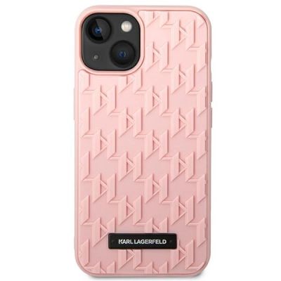 3. Karl Lagerfeld 3D-Monogramm-Hülle für iPhone 14 Plus – Rosa