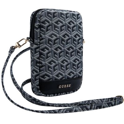 3. Guess Zip GCube Bottom Stripe Handytasche – Schwarz