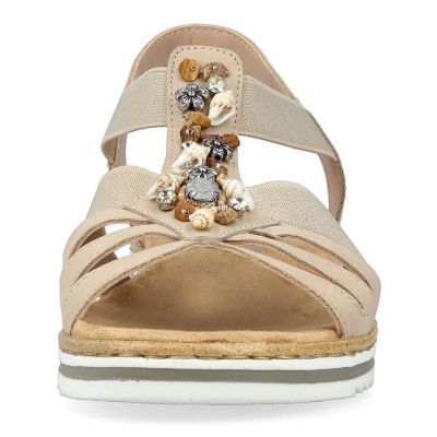 26. Bequeme Rieker W RKR680 beige Sandalen