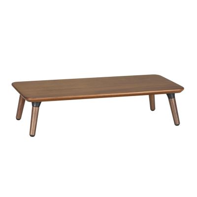 4. Maclean Monitor-/Laptopständer aus Holz (500 x 240 x 120 mm), Schwarznuss, max. 20 kg, MC-930
