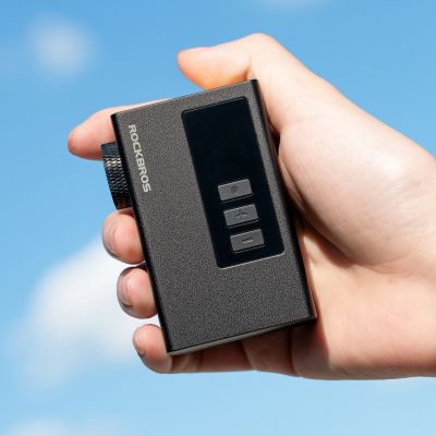 16. Rockbros AS240 PRO Akku-Pumpe, 120 psi Kompressor, 420 mAh – Schwarz