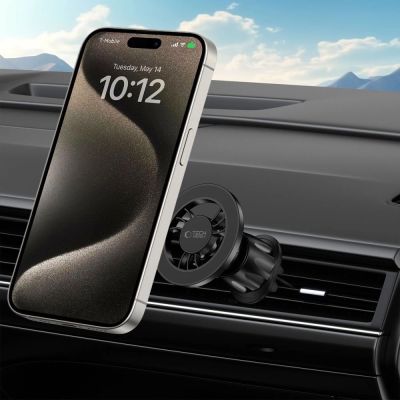 10. Tech-Protect N56 Magnetische MafSafe Autohalterung für CD-Schlitz, Schwarz