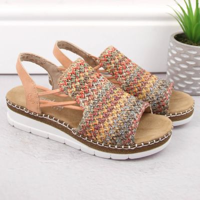 7. Bequeme Rieker W RKR669 mehrfarbige Sandalen