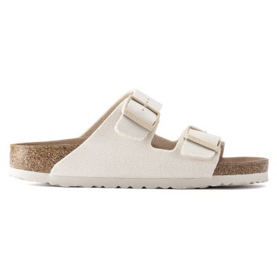 6. Birkenstock Arizona Vegan Damen Textil Narrow Eggshell Flip-Flops für schmale Füße (1022679)