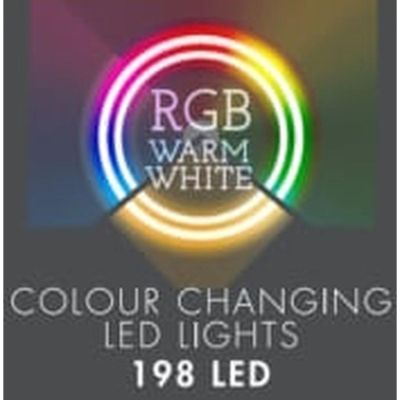 8. Weihnachtsbaumbeleuchtung, 198 LED RGBW-Lichterkette mit Fernbedienung