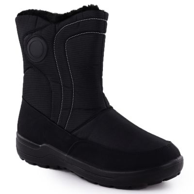 Damen-Schneestiefel, flach, gefüttert, schwarz, Potocki SU33310