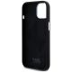 7. Karl Lagerfeld Silikon Metall Script Logo iPhone 15 Hülle - Schwarz