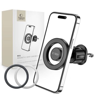 Tech-Protect N51 Autotelefonhalter mit MagSafe für Lüftungsschlitze – Schwarz