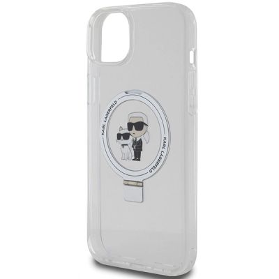 6. Karl Lagerfeld KLHMP15MHMRSKCH iPhone 15 Plus / 14 Plus 6,7" weiß/weiß Hardcase Ringständer Karl&Choupette MagSafe