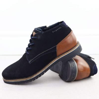 4. Herren-Ankle-Boots aus Wildleder, marineblau, Bugatti 331-8373H-1400