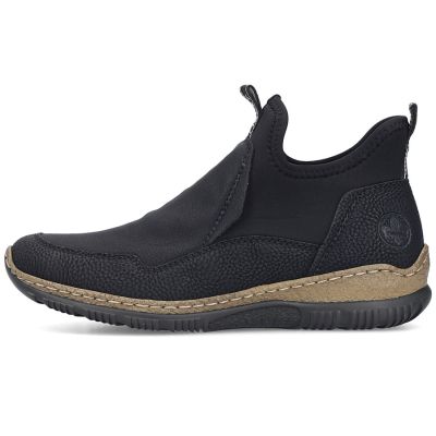 3. Schwarze, ungefütterte Damen-Ankle-Boots Rieker N3275-01