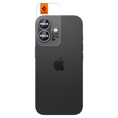 2. Spigen Optik Pro GLAS.TR „EZ FIT“ Kamera-Cover 2er-Pack für iPhone 16 / 16 Plus / 17 - Blau