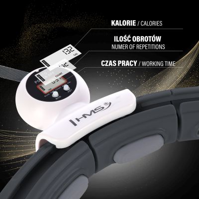 11. HHM15 HULA HOP SCHWARZ MIT MAGNET UND GEWICHT + HMS ZÄHLER