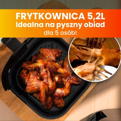 12. Extralink Heißluftfritteuse 5,2 l EU SJ-520 Einzeln 5,2 l Heißluftfritteuse Schwarz