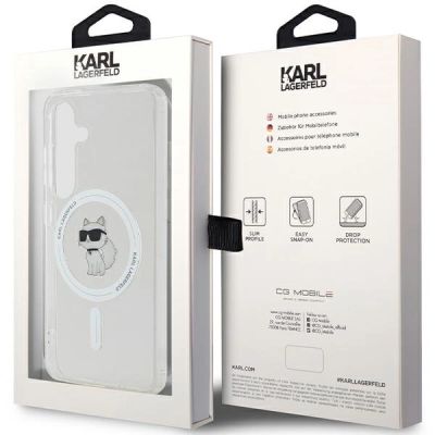 8. Karl Lagerfeld IML Choupette MagSafe Hülle für Samsung Galaxy S24 – transparent