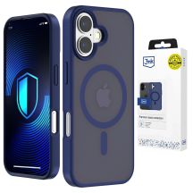 3mk Smoke MagCase für iPhone 16 - Blau-Transparent