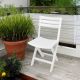 6. 4er-Set Komodo-Klappstühle aus Kunststoff, weiß