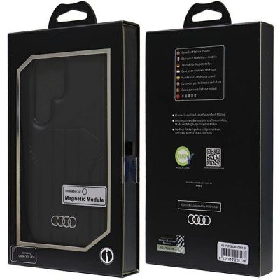 7. Audi Kunstleder MagSafe S24 Ultra S928 schwarz/schwarz Hardcase AU-TPUPCMS24U-Q5/D1-BK