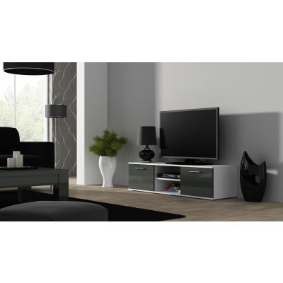 TV-Schrank SOHO 140 weiß/grau glänzend
