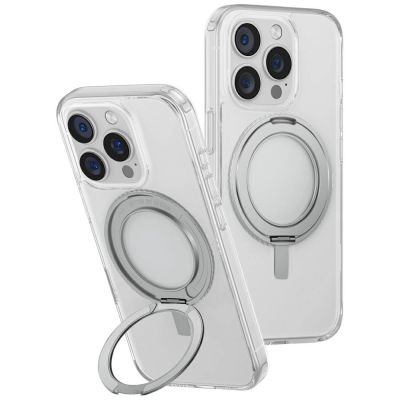 Uniq Swivix 360 Rotating Kickstand Case für iPhone 16 Pro - Transparent