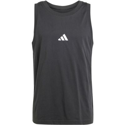 2. adidas Essentials Tanktop für Herren mit kleinem Logo, Schwarz, JE8986