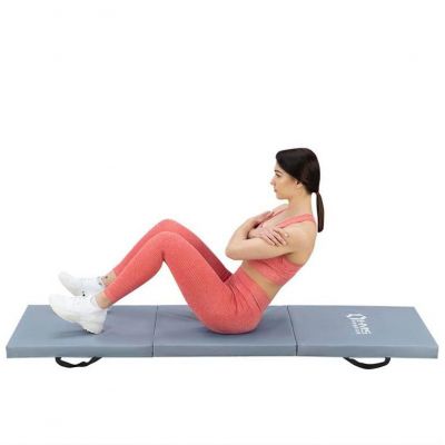 9. HMS MGS02 faltbare Gymnastikmatratze grau 1800x600x500mm