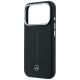 6. Mercedes Leder-Halbwickelhülle mit ikonischer Linie und MagSafe-Funktion für iPhone 18 Pro Max / 17 Pro Max – Schwarz