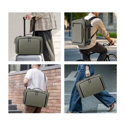 8. Tech-Protect Defender S50 Rucksack für Ryanair & Wizzar, 20 l Laptop, Olivgrün