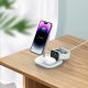6. Tech-Protect QI15W-A27 3in1 induktives Ladegerät mit Ständer mit MagSafe für Smartphone / Apple Watch / AirPods – Weiß