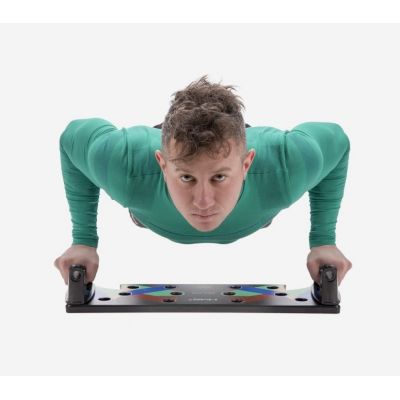 9. HMS PU10 Multifunktions-Liegestützbrett rot