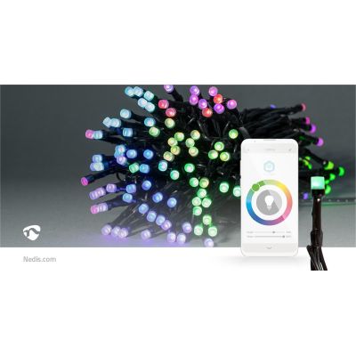 9. Nedis SmartLife Dekorative LED-Lichterkette mit WLAN und RGB-Beleuchtung, 168 LEDs, 20 m Reichweite, kompatibel mit Android™ und iOS