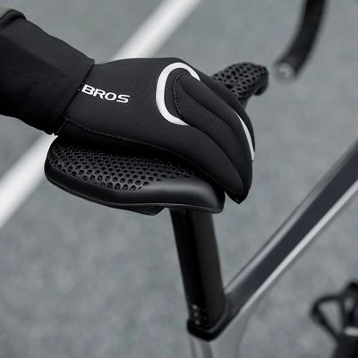 3. Rockbros komplett wasserdichte Fahrradhandschuhe, Größe: XXL - Schwarz