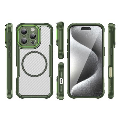 3. Leading Series MagSafe Silikonhülle für iPhone 16 Pro Max – grün