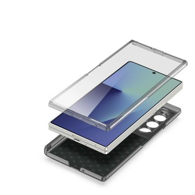 9. Dux Ducis Stex Hülle für Samsung Galaxy Z Fold 7 mit 360°-Ständer – Schwarz