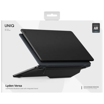 7. Uniq Lyden Versa Hülle für MacBook Air 13" 2022 / 2024 / 2025 / 2026 - Schwarz
