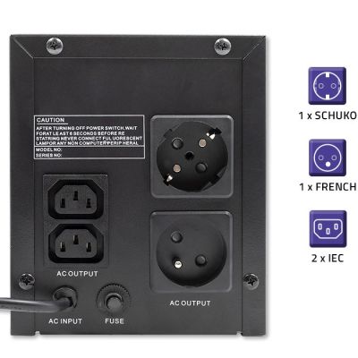 5. QOLTEC USV Line Interactive | Monolithisch | 1500 VA | 900 W