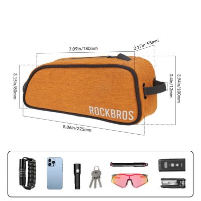 3. Rockbros TL004 ROAD TO SKY 0,7 l wasserdichte Rahmentasche - orange