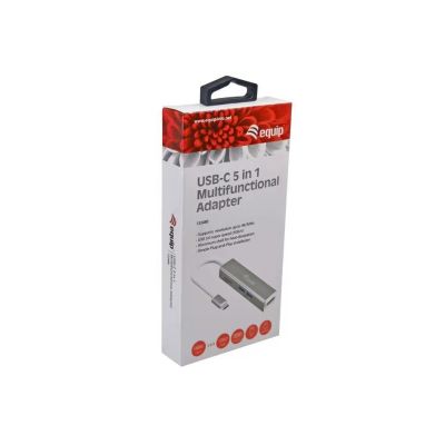 6. Equip 133480 USB 3.2 Gen 1 (3.1 Gen 1) Typ-C Dockingstation Silber