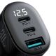 3. Joyroom JR-CCD04 30W 2x USB-C USB-A Autoladegerät mit Display - Schwarz