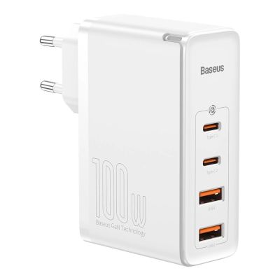 Baseus GaN2 Pro Schnellladegerät 100W USB / USB Typ C Quick Charge 4+ Power Delivery weiß (CCGAN2P-L02)