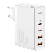 Baseus GaN2 Pro Schnellladegerät 100W USB / USB Typ C Quick Charge 4+ Power Delivery weiß (CCGAN2P-L02)