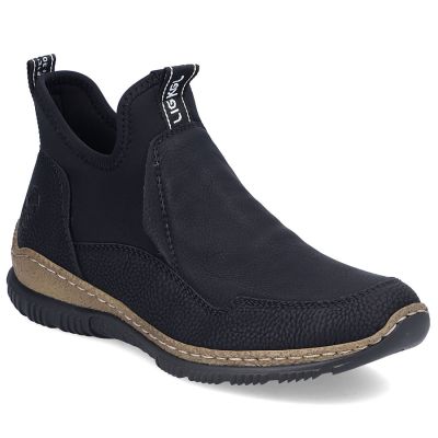 Schwarze, ungefütterte Damen-Ankle-Boots Rieker N3275-01