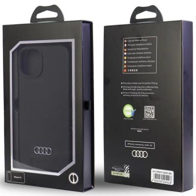 7. Audi Silikonhülle iPhone 11 / Xr 6,1" schwarz/schwarz Hardcase AU-LSRIP11-Q3/D1-BK